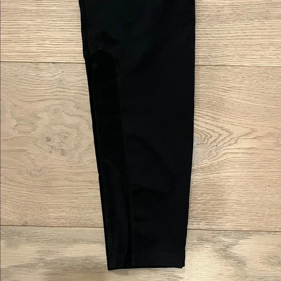 Nike Womens Black Running Leggings with White Logo - Picture 2 of 7